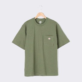 [단톤]DANTON_포켓 티셔츠 Solid Round Neck Pocket 1/2 Tee JD-9041 GREEN